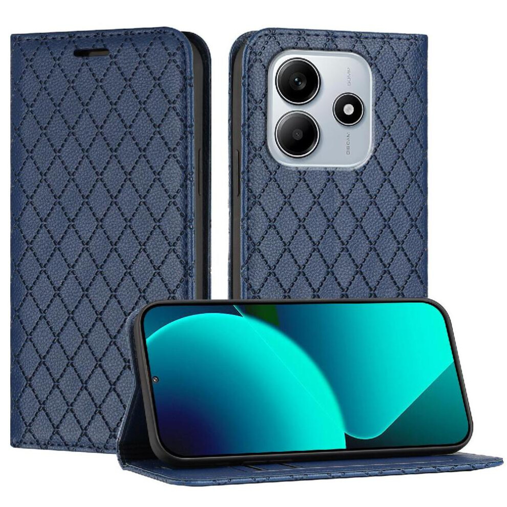 (Blue) Case For Xiaomi Redmi Note 14 5G Card Slots Holder Magnetic Shell Wallet Business Flip Blue 764563596072