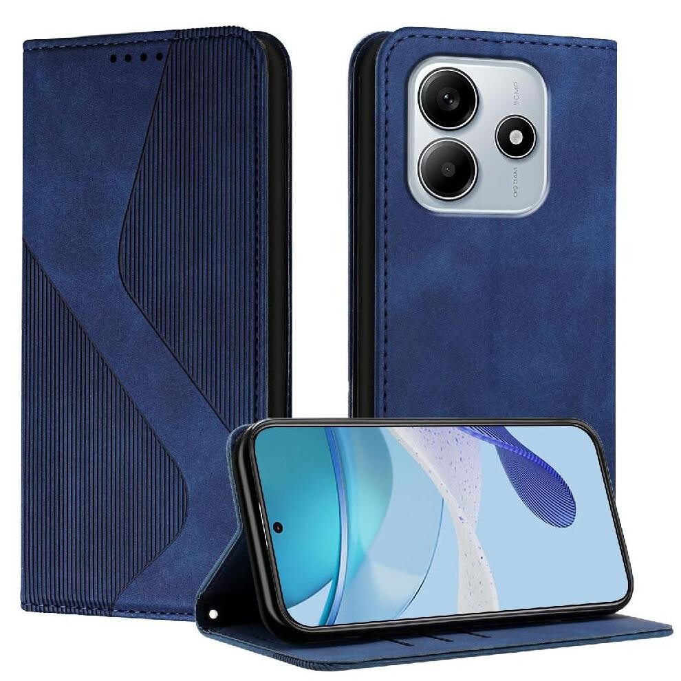 (Blue) Case For Xiaomi Redmi Note 14 5G Pu Leather Magnetic Folio Flip Card Slots Holder Wallet Kickstand Blue 764563596683