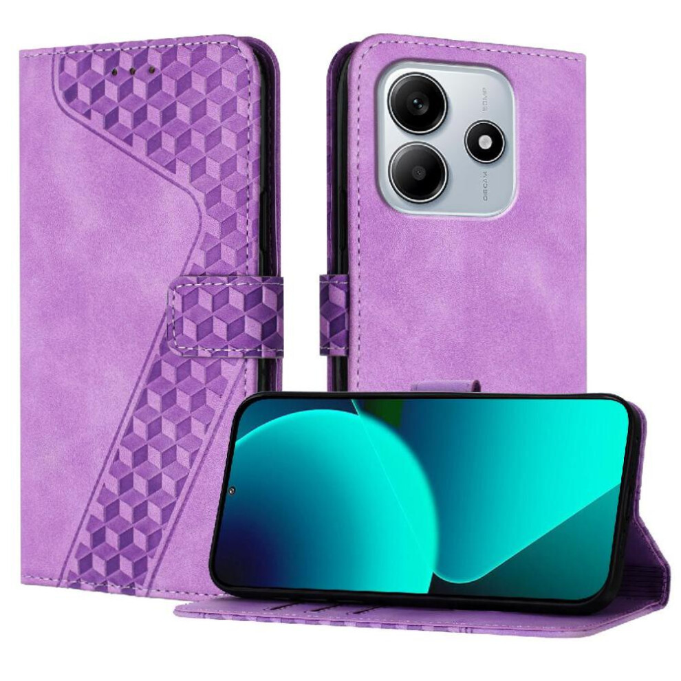 (Purple) Phone Case for Xiaomi Redmi Note 14 5g Card Slots Cover Wallet Magnetic Kickstand Flip Folio-image-OPC-PHMFCTH-NEW