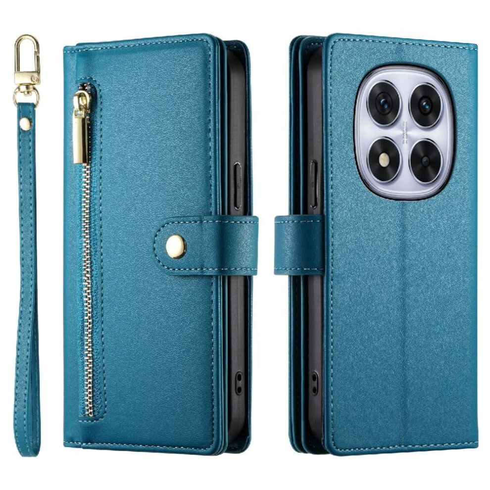 (Blue) Flip Case For Xiaomi Redmi Note 14 Pro 4G Business Stand Multifunctional Crossbody Strap Wallet Blue 764563598250
