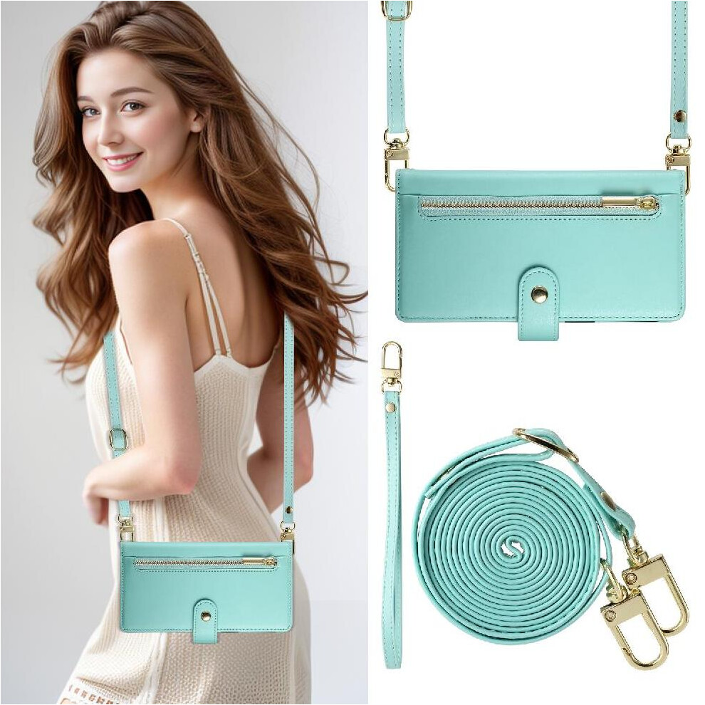 (Green) Flip Case For Xiaomi Redmi Note 14 Pro 4G Business Stand Multifunctional Crossbody Strap Wallet Green 764563598229