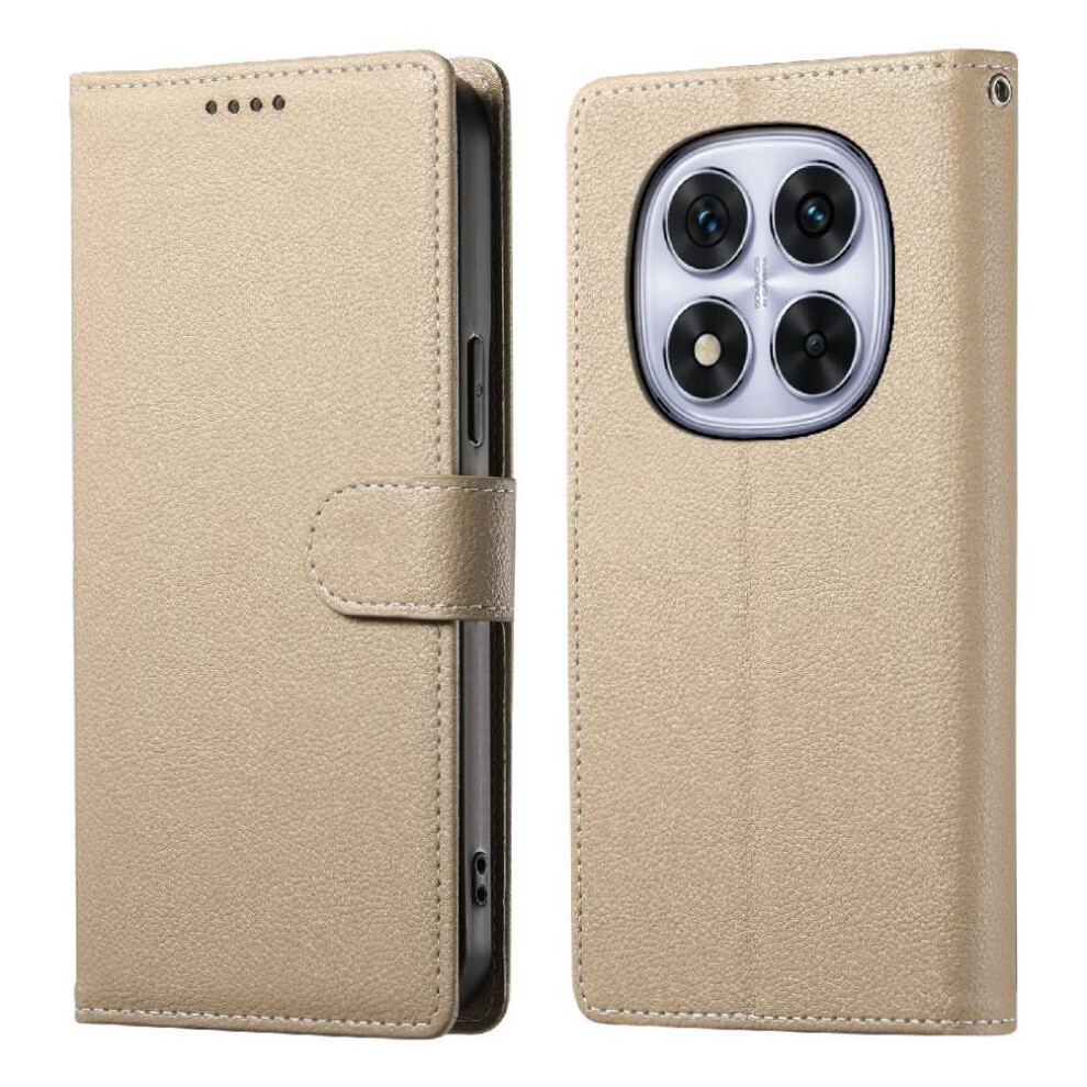 (Khaki ) Case For Xiaomi Redmi Note 14 Pro 4G Magnetic Closure Card Slots Daily Use Shockproof 764563598274