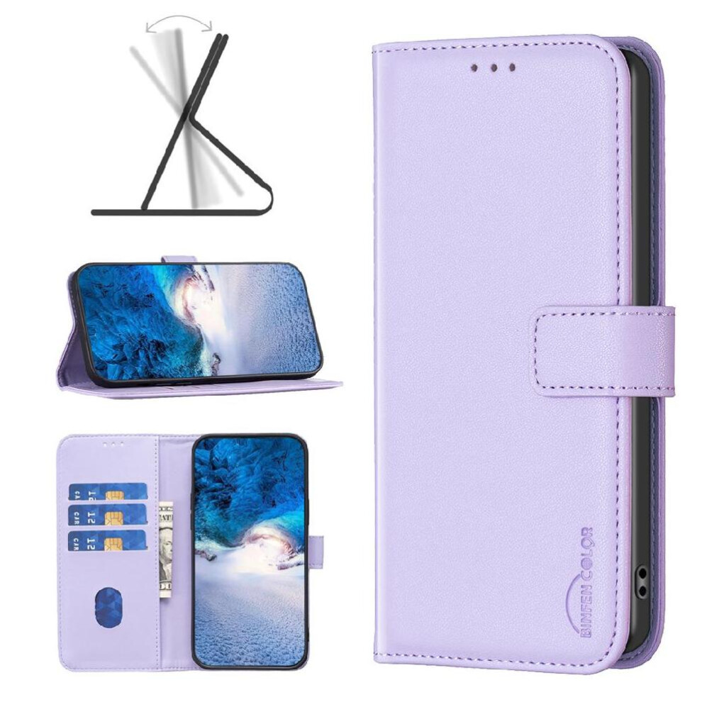 (Light Violet) Flip Case for Xiaomi Redmi Note 14 Pro 4g Wallet Multi Card Slot Leather Case Multi-color Business-image-OPC-PHMFDDS-NEW