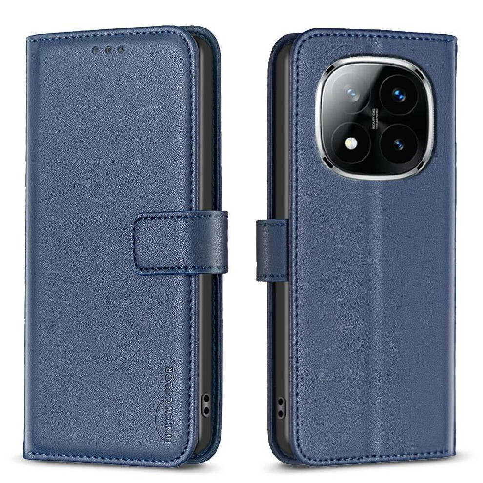 (Blue) Flip Case for Xiaomi Redmi Note 14 Pro 5g Multi Card Slot Multi-color Wallet Leather Case Business-image-OPC-PHMFDFH-NEW