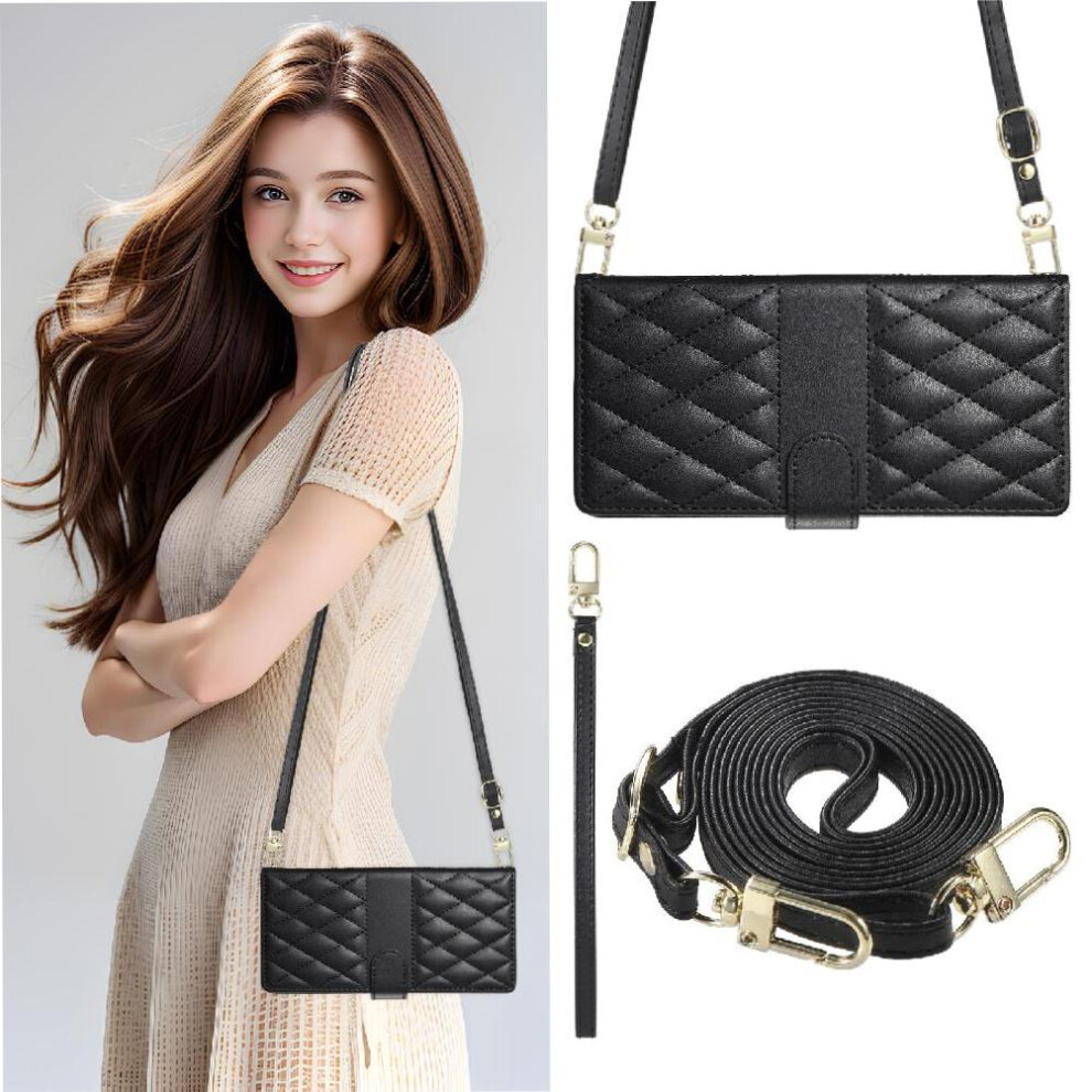 (Black) Flip Case For Xiaomi Redmi Note 14 5G Leather Case Elegant Dual Straps Wallet Shockproof Black 764563598939