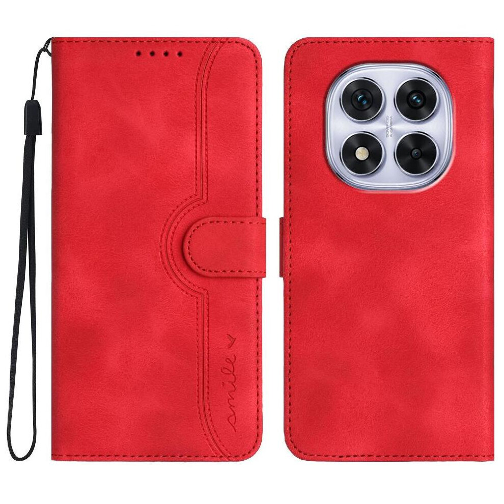 (Red) Compatible With Xiaomi Mi Note 14 Pro 4G Wallet Built-In Magnet Cover Premium Pu Red 764563599110