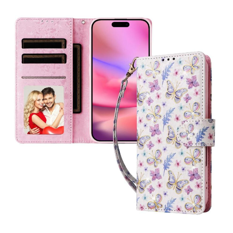 (Ohter) Wallet Phone Case For Xiaomi Redmi Note 14 Pro Plus 5G Painted Flower 1 Bill Compartment 3 Card Slots Magnetic Closure Rfid Blocking Gold 764563599431