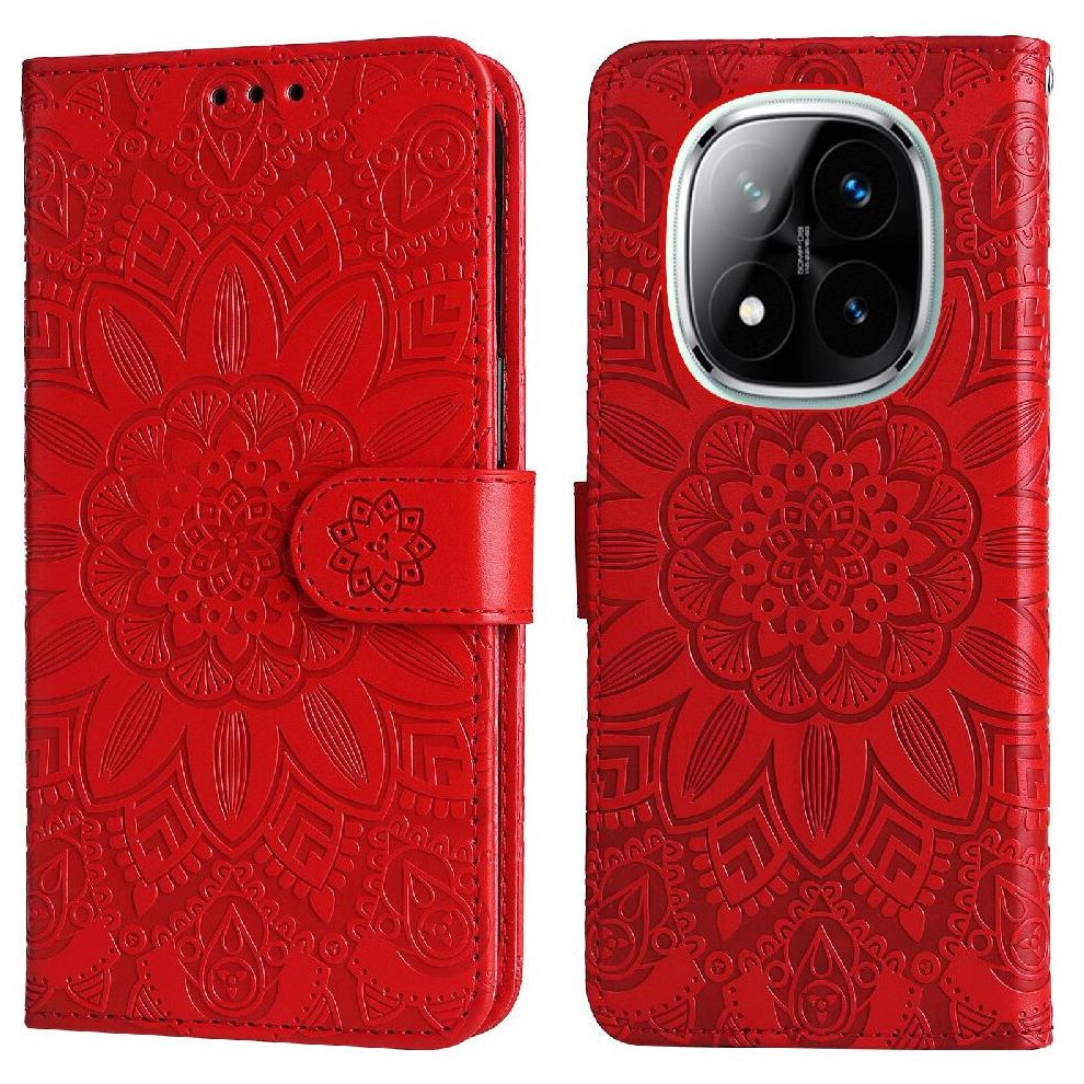 (Red) Case For Xiaomi Mi Note 14 Pro 5G Protective Cover Leather Flip Card Slots Red 764563599820