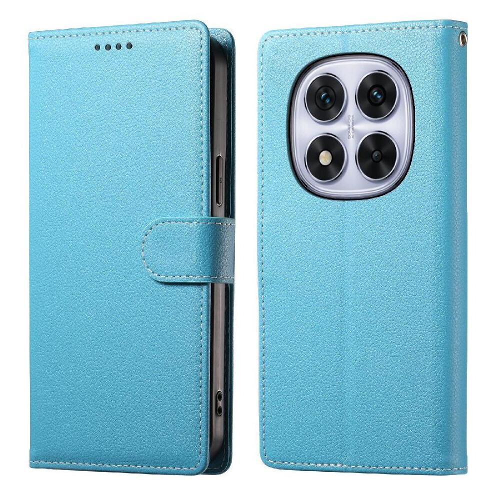 (Light ) Case For Xiaomi Redmi Note 14 Por 5G Card Slots Shockproof Daily Use Magnetic Closure Blue 764563601080