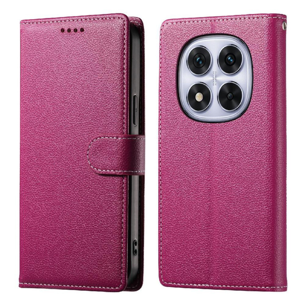 (Pink) Case For Xiaomi Redmi Note 14 Por 5G Card Slots Shockproof Daily Use Magnetic Closure Pink 764563601059