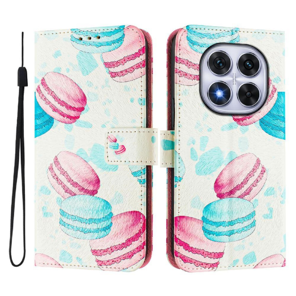 (C5 ) Case For Xxiaomi Redmi Note 14 Pro 4G Flip Leather Wallet Wrist Strap Pattern Magnetic Closure 764563602070