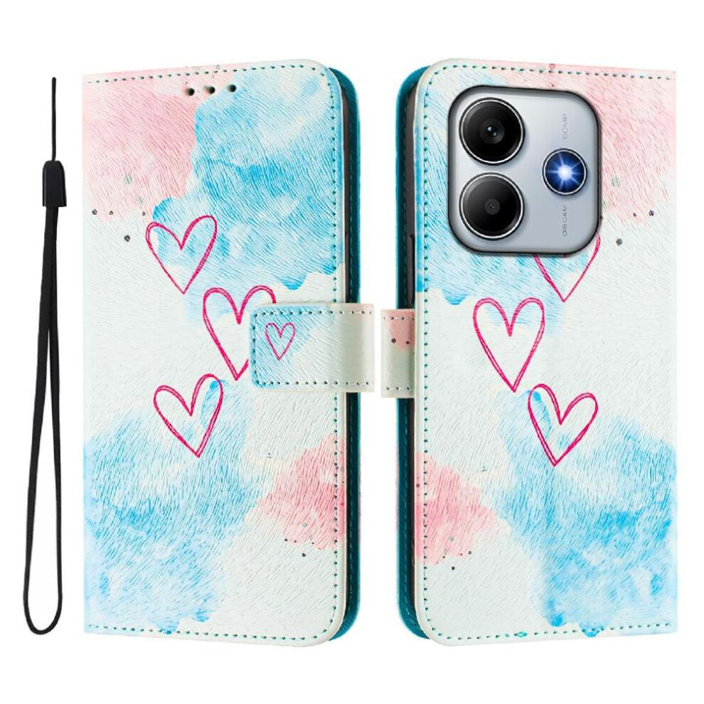 (C6) Case For Xiaomi Redmi Note 14 5G Flip Leather Wallet Wrist Strap Pattern Magnetic Closure 764563602148