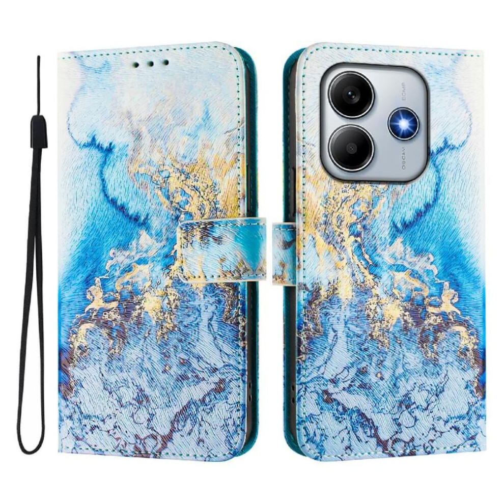(C1 ) Case For Xiaomi Redmi Note 14 5G Flip Leather Wallet Wrist Strap Pattern Magnetic Closure 764563602094
