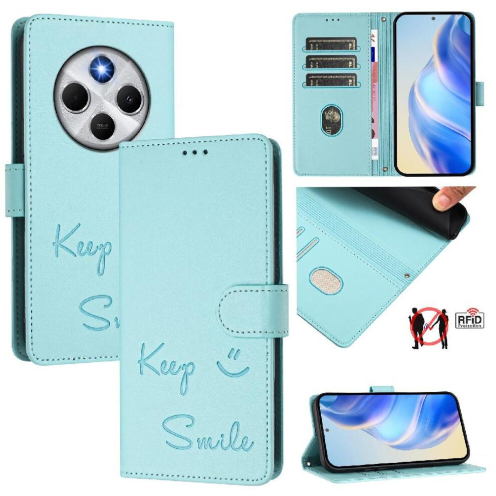 (Green) Case For Xiaomi Redmi Note 14R 5G Rfid Blocking Card Holder Wallet Flip Cover Pu Leather Green 764563603350