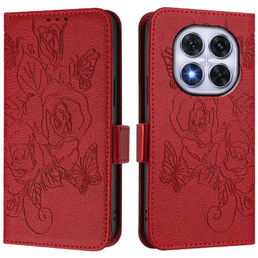 (Red) Case For Xiaomi Mi Note 14 Pro Plus 5G With Credit Card Slot Magnetic Wallet Pu Leather Red 764563603732