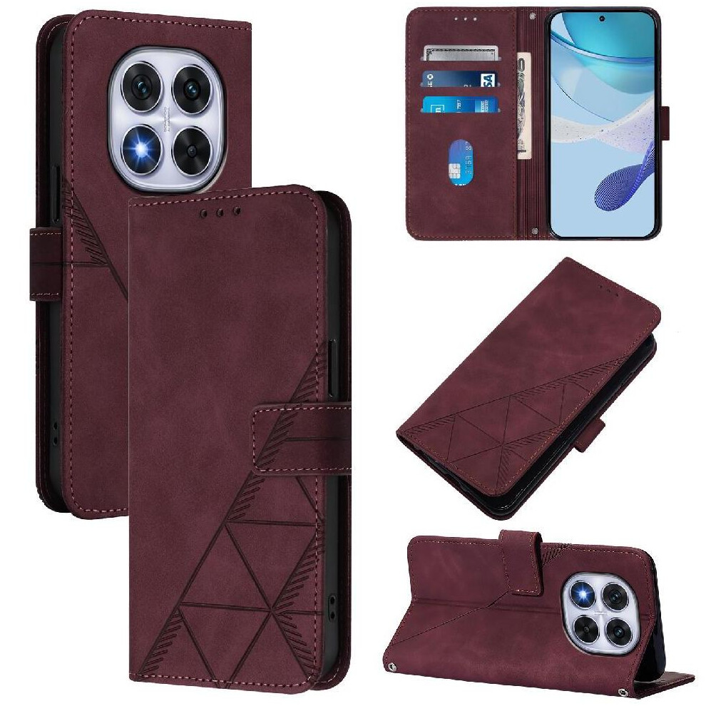 (Red) Case For Xiaomi Mi Note 14 Pro Plus 5G Flip Folio Book Protective Pu Leather Wallet Cover Credit Card Holder Red 764563603961