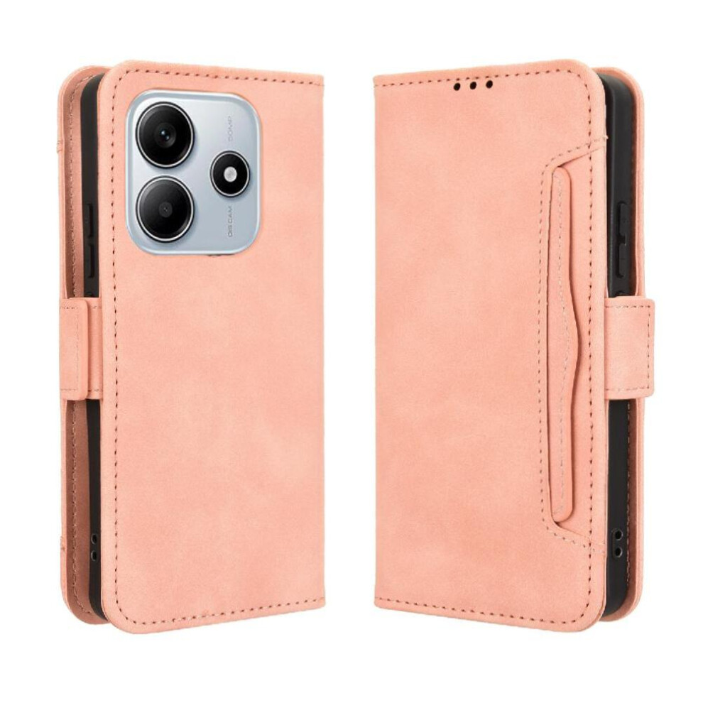 (Pink) Case for Xiaomi Redmi Note 14 5g Adjustable Detachable Card Holder Magnetic Closure Leather Wallet Cover-image-OPC-PHMFFXD-NEW