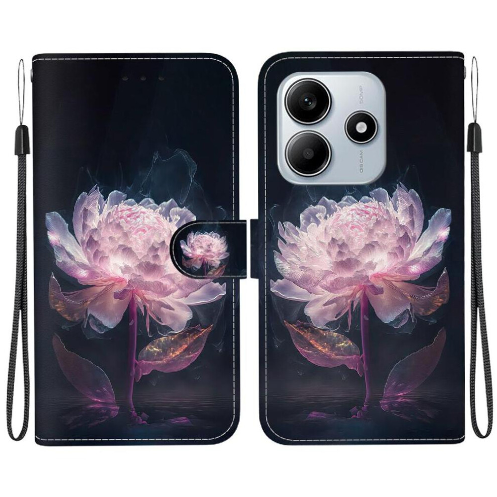 (C1 ) Flip Case For Xiaomi Redmi Note 14 5G Butterfly Flower Painted Card Slots Wallet Pu Leather Magnetic Closure 764563606405