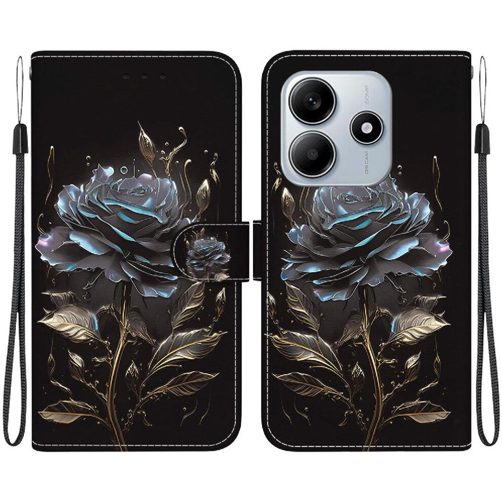 (C5 ) Flip Case For Xiaomi Redmi Note 14 5G Butterfly Flower Painted Card Slots Wallet Pu Leather Magnetic Closure 764563606443