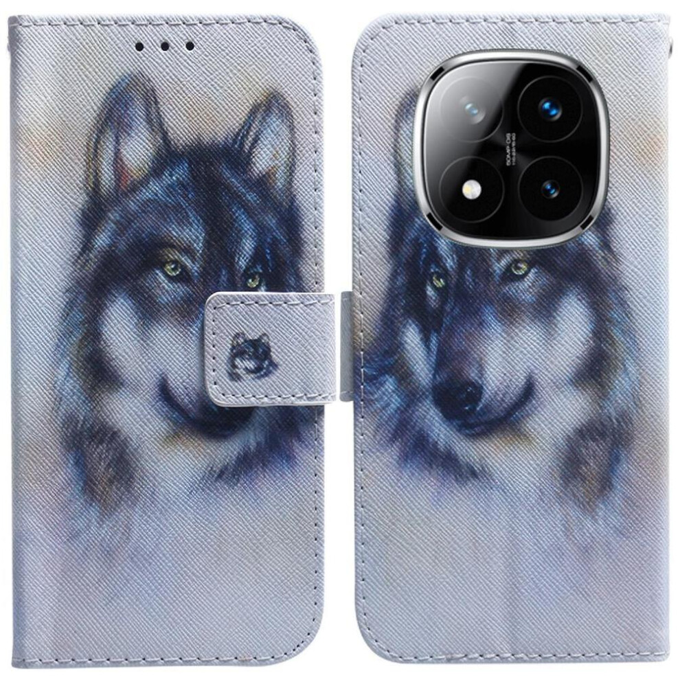 (C1 ) Flip Case For Xiaomi Redmi Note 14 Pro Plus 5G Painted Pu Leather Magnetic Closure Wallet Card Slots 764563607563