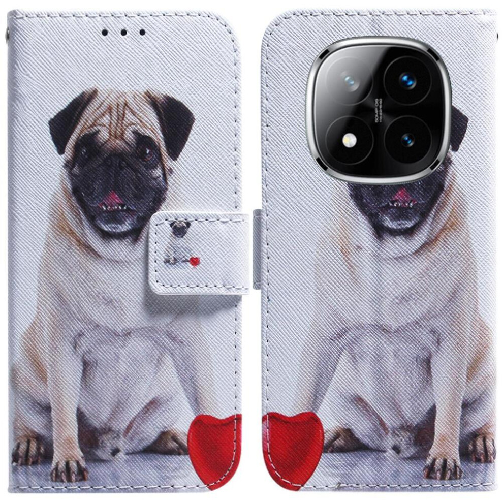(C5 ) Flip Case For Xiaomi Redmi Note 14 Pro Plus 5G Painted Pu Leather Magnetic Closure Wallet Card Slots 764563607600