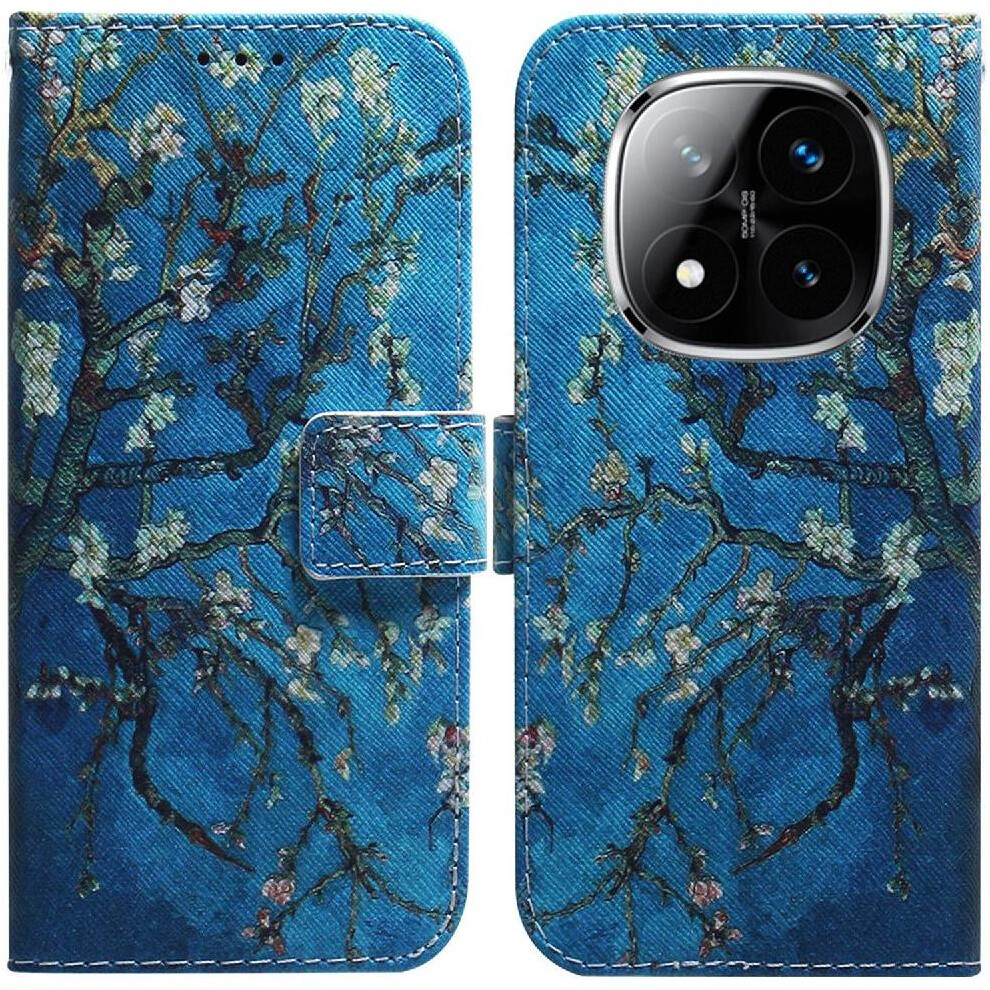 (Ohter) Flip Case For Xiaomi Redmi Note 14 Pro 5G Magnetic Closure Wallet Pu Leather Card Slots Painted 764563607686