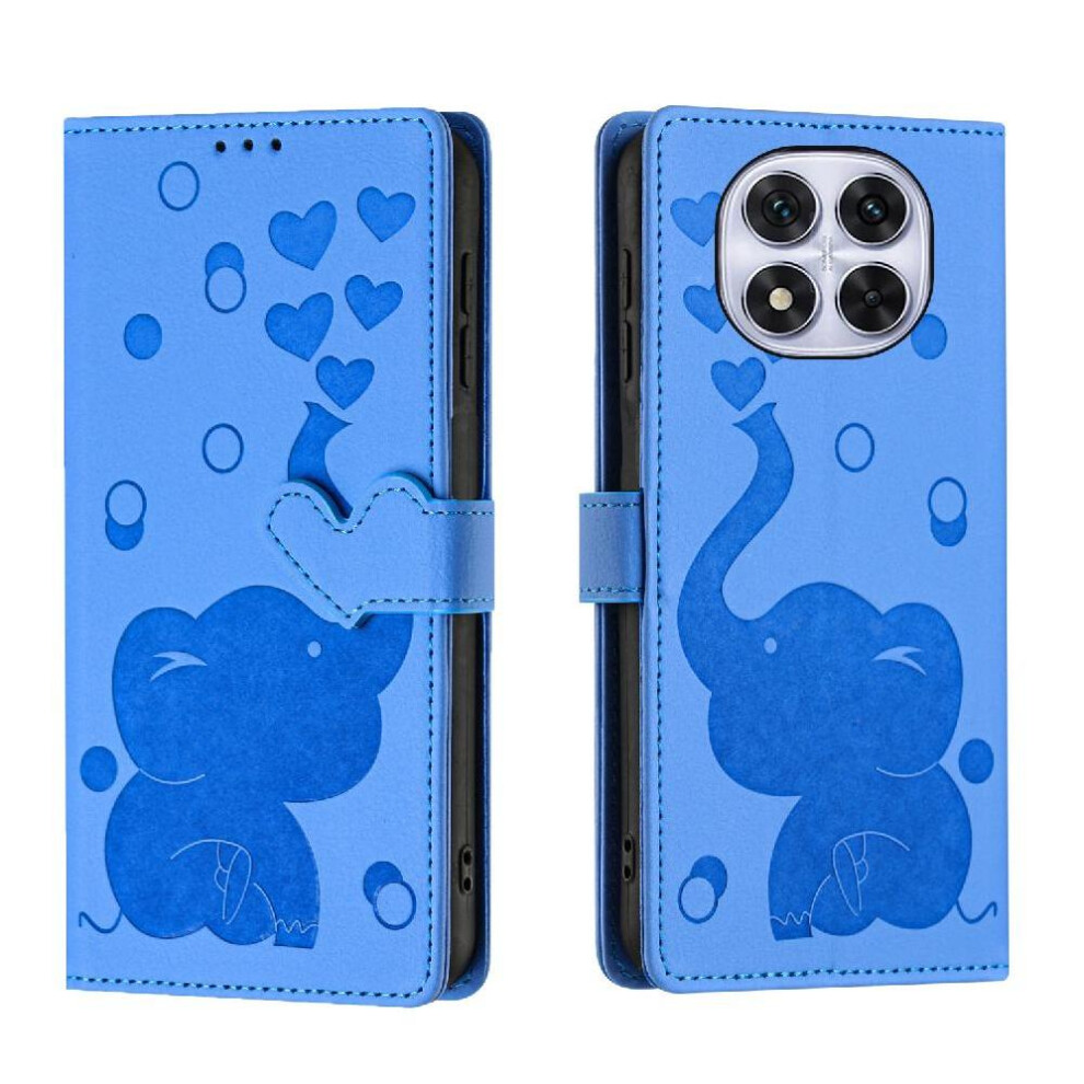 (Blue) Flip Case For Xiaomi Redmi Note 14 Pro 5G Three Card Slots Kickstand Premium Leather Blue 764563608553