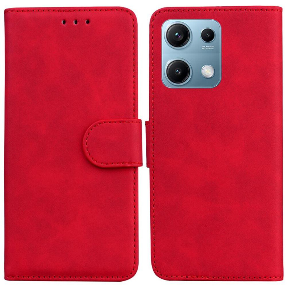(Red) Flip Case For Xiaomi Mi Note 14S 4G Premium Pu Leather Stand Holder Magnetic Card Slot Red 764563609444