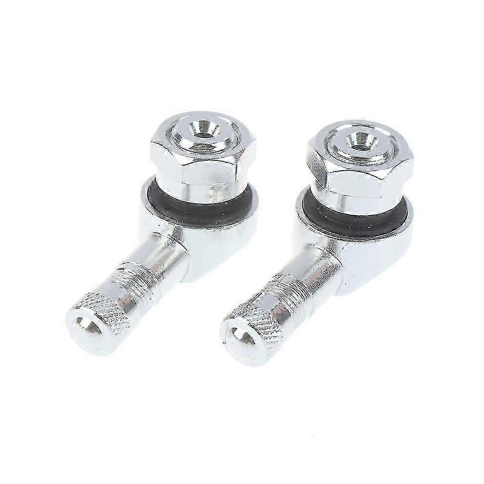 (As Show, One Size) 2Pcs Motorcycle Rim 90 Degree Angle Aluminum Alloy Valve Motorcycle Wheel Tire Tubeless Valve Stems For Rim Wheel Parts Cnc 4632480890954