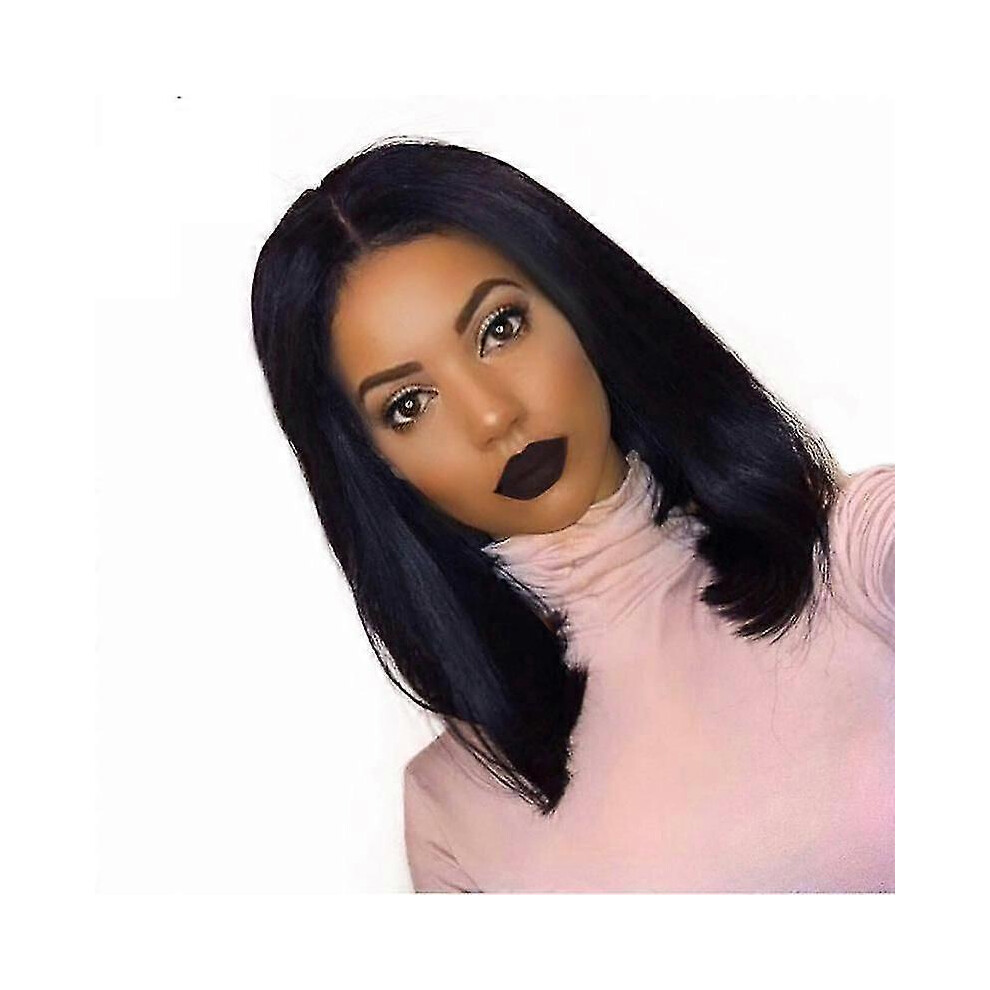 Kikidex (As Show, One Size) Fashion Black Short Straight Wig For Women