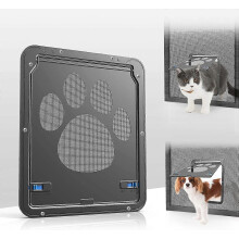(As show, One size) Cat Door For Sliding Door Window, Inside Opening 8 X 10 Inches, Doggy Door For Screen Door, Door Automatic Closing