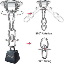 (As show, One size) Ceiling Hook Hanging Chair 360 Swivel Hook, Stainless Steel Outdoor Bracket Up To 500kg For Ceiling Fixing Hanging Chair Hammock Punching B