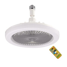 (Gray, One size) Modern Led Light Fan Invisible Ceiling Fans With 3-color Chandelier Remote Control