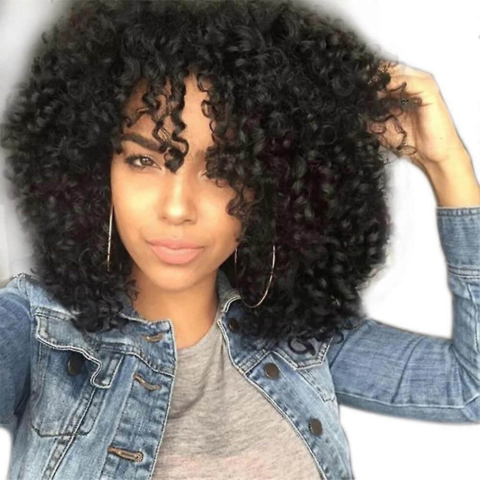 Kikidex (As Show, One Size) Women Silk Short Curly Wig