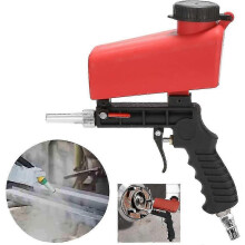 (As show, One size) Pneumatic Sandblaster Abrasive Air Sand Blaster Gun Professional Sandblaster Blasting Machine Hand Held Gravity Feed Media Blasting Gun Kit