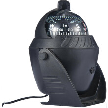 (As show, One size) 1pc Compass For Car Dashboard,black Mini Adjustable Car Compass Ball | Easy To Install Mini Adjustable Compass (d-4-)