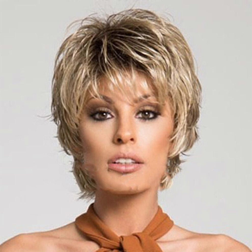 Kikidex (As Show, One Size) Women Short Straight Natural Lifelike Wig