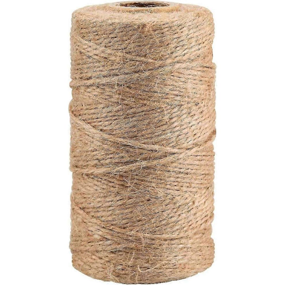 (As Show, One Size) Natural Jute Twine - 100M Brown String For Crafts Gardening Wrapping And More 4631898267242