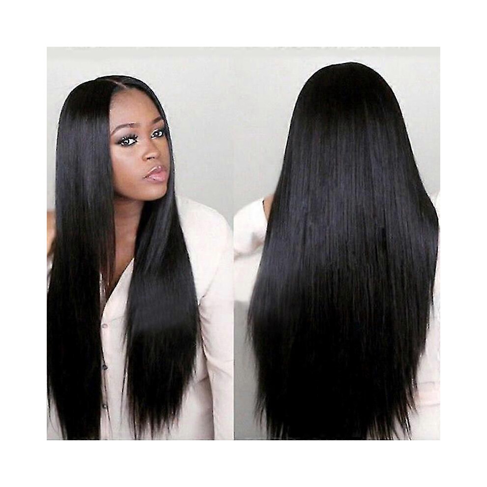 Kikidex (As Show, One Size) Long Straight Black Wig For Women