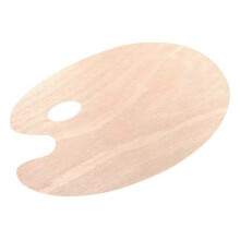 (As show, One size) 20x30cm Wooden Oval Acrylic Color Palette Mixer for Oil Painting Paint Tray Study Tool