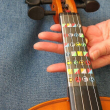 (As show, One size) Violin Beginner Learning Tools, Fiddle Fingerboard Chord Note Stickers, Fret