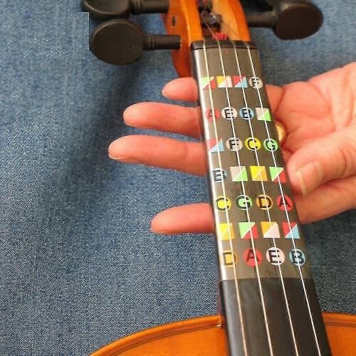 (As show, One size) Violin Beginner Learning Tools, Fiddle Fingerboard Chord Note Stickers, Fret