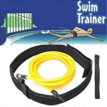 (As show, One size) Swim Training Belt Swimming Stationary Resistance Safety Leash Tether