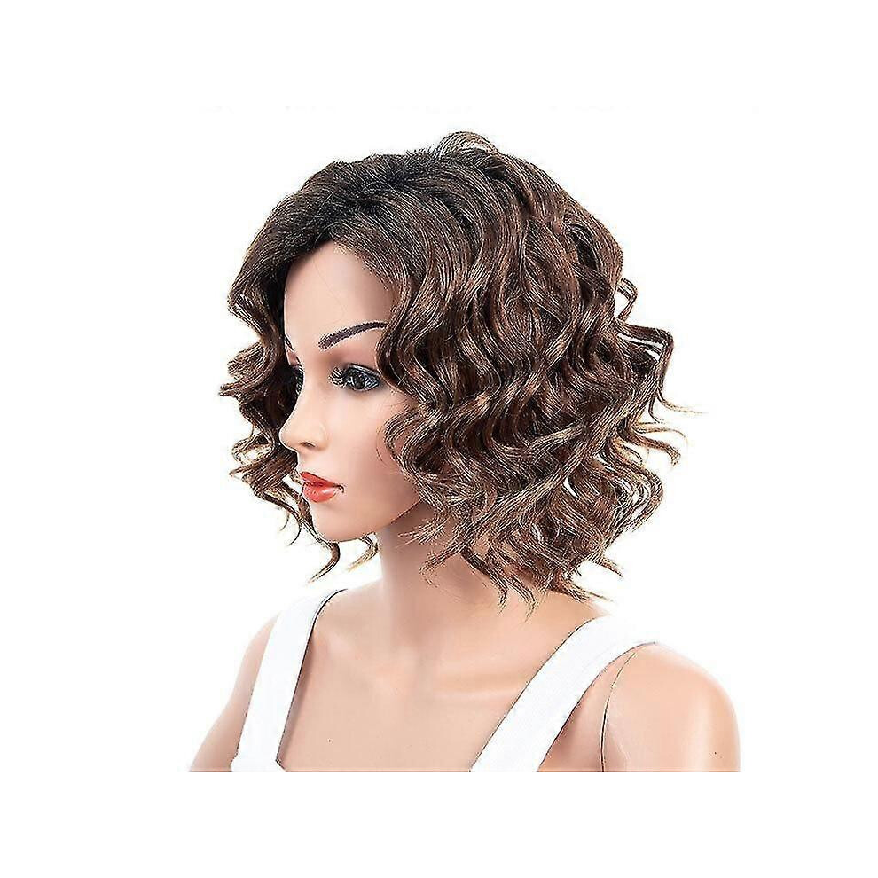 Kikidex (As Show, One Size) Women Short Curly Fluffy Head Wig