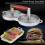 (As show, One size) Aluminum Alloy Burger Press - Double Hamburger Machine 2