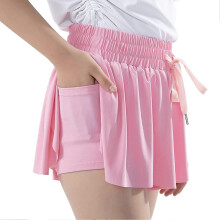 (6--S, White) Girls Yoga Tennis Skirts Culottes Skin-friendly 2 In 1 Athletic Shorts Suitable For Formal Daily Party Ball