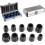 (As show, One size) 10 Pcs Damaged Bolt Nut Screw Remover Extractor Removal Set Threading Tools Kit 3