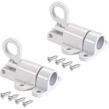 (As show, One size) 2Pcs Automatic Door Bolts Spring Latch Aluminum Alloy with Screws for Bedroom Kitchen Cabinets