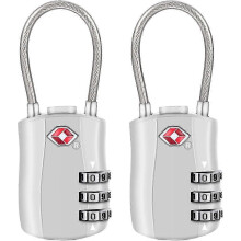 (As show, One size) 2pcs luggage lock 3 digit security padlock combination padlock luggage bag combination lock