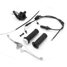(As show, One size) Throttle Grip Cable Brake Lever Ignition Switch Kit Fit for Yamaha YZinger 50/PeeWee PW50